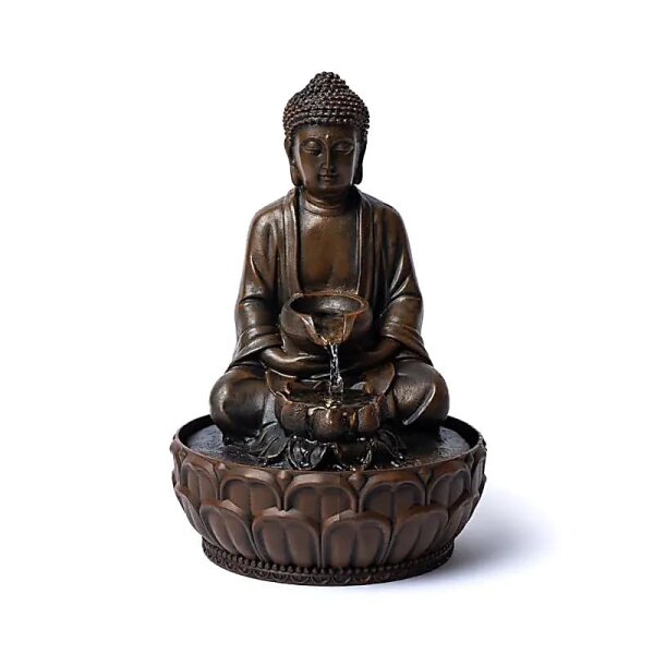 Gießender Buddha Springbrunnen -- 19.5x19.5x29cm