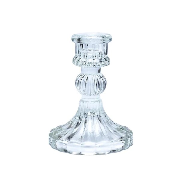 Glas Kerzenhalter für Tischkerzen -- 8x10cm