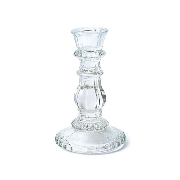 GlasKerzenhalter für Tischkerzen -- 14.5x8.5