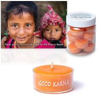 Good Karma Stearin Teelicht Kerzen -- 4x2 cm