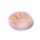 Gravierte Mineralienscheibe Rosenquarzzeiger, Mond und Stern -- &plusmn;5cm