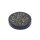 Gravierte Mineralienscheibe schwarzer Turmalin Monde und Sterne -- &plusmn;5cm