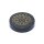 Gravierte Mineralscheibe schwarzer Turmalin Lotus -- &plusmn;5cm