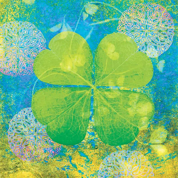 Grußkarte Good Luck -- 14x14 cm