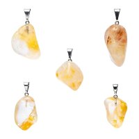 Hämatoid Quarz Edelstein Anhänger gebohrt --...