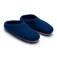 Haus-Schuhe Wolle Schuhgröße 37/38 blau --240g