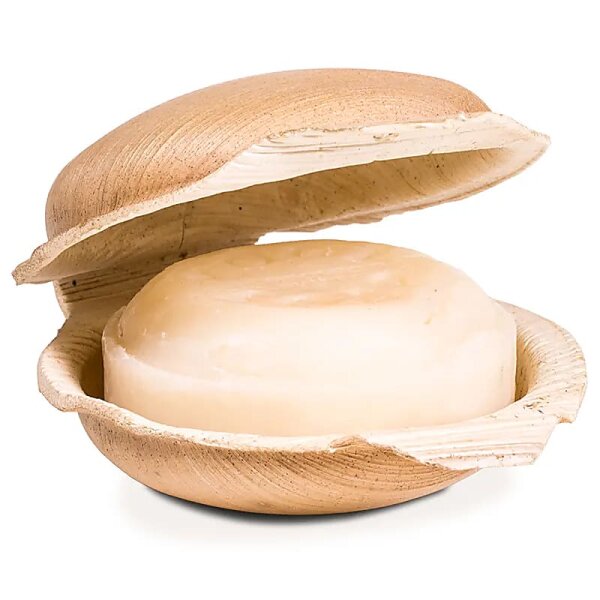 Holy Lama Neem & Tulsi Seife Yogi im Palmblatt -- 100 g