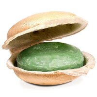 Holy Lama Vetiver Seife Rainforest im Palmblatt -- 100 g