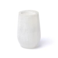 Kegelförmige Teelichthalter aus Selenit -- ±11cm