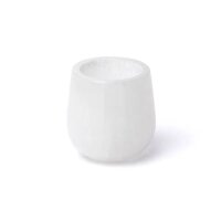 Kegelförmige Teelichthalter aus Selenit -- ±6cm