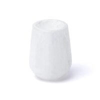 Kegelförmige Teelichthalter aus Selenit -- ±8cm