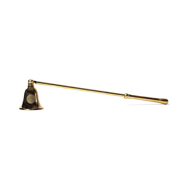 Kerzenlöscher goldfarben Blume des Lebens -- 27cm