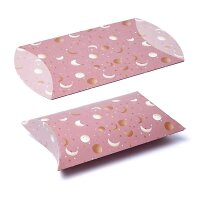 Kissenbox L rosa Mond und Sterne -- 23,5x20,3cm