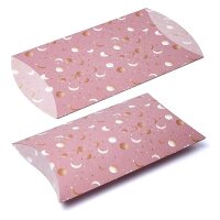 Kissenbox XL rosa Mond und Sterne -- 35,5x25,4cm
