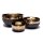 Klangschale Ishana schwarz/gold -- 375-425 g; 11-13 cm