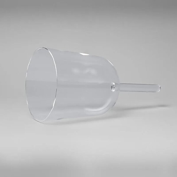 Klangschale Kristall klar mit Griff/Tasche D-Ton -- 16.5 cm