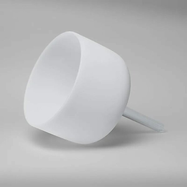 Klangschale Kristall weiss mit Griff B-Ton 432 Hz -- 25 cm