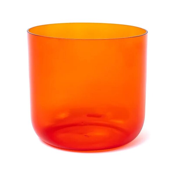 Kristall-Klangschale klar Chakra 2 D-Ton 432Hz + Tasche -- 18cm