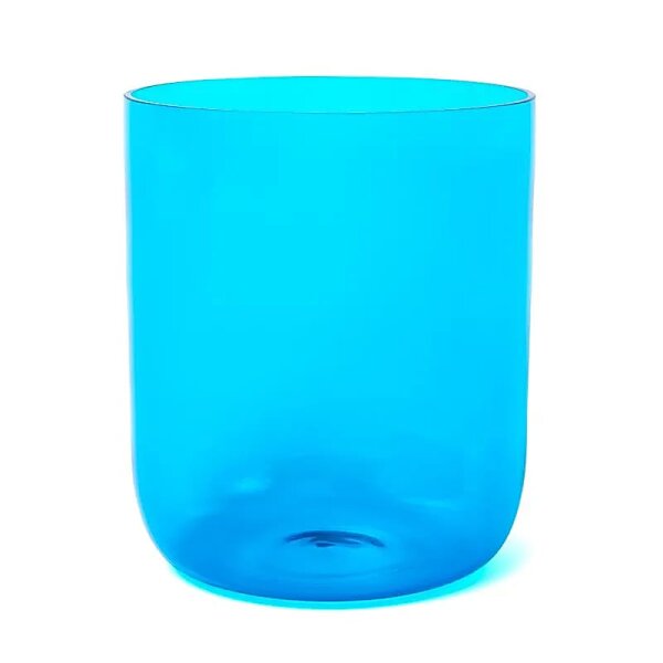 Kristall-Klangschale klar Chakra 5 G-Ton 432Hz + Tasche -- 18cm