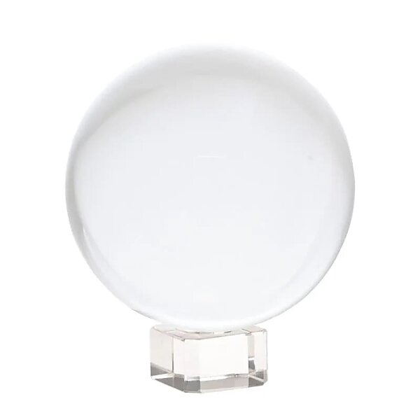 Kristallkugel + Glasfuß -- 10 cm