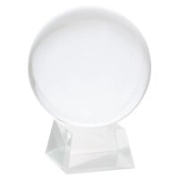 Kristallkugel + Glasfuß -- 19-20 cm