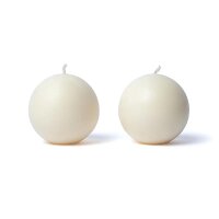 Kugelkerze off white unparfümiert -- 7.5cm