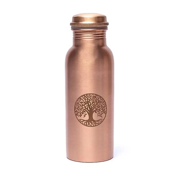 Kupferflasche Lebensbaum Lasergravur -- 500ml