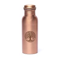 Kupferflasche Lebensbaum Lasergravur -- 500ml