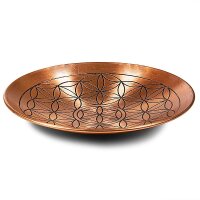 Kupferschale mit Blume des Lebens -- 15 cm