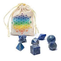 Lapislazuli Heilige Geometrie 7-teiliges Set --...