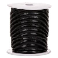 Lederschnur schwarz 50 Meter -- 0.2cm