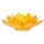Lotus Teelichthalter gelb 3. Chakra goldfarbig -- 13.5 cm