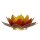 Lotus Teelichthalter orange goldfarbig -- 13.5 cm