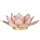 Lotus Teelichthalter rosa goldfarbig -- 13.5 cm