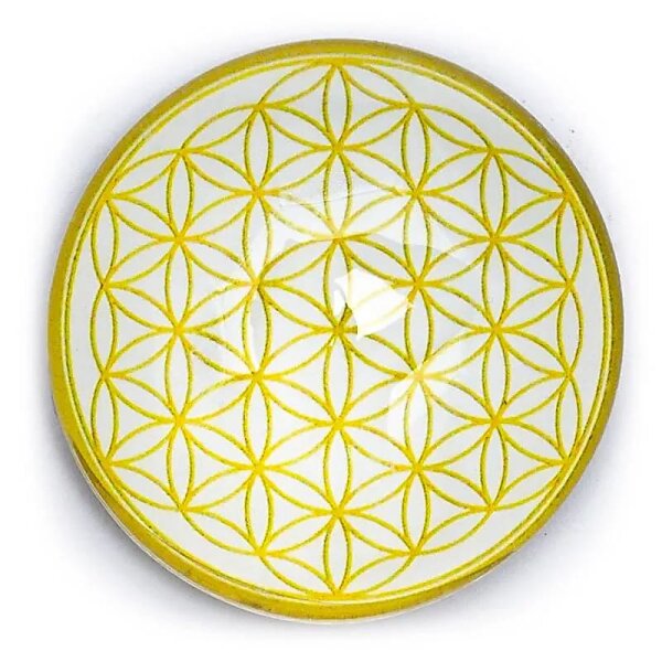 Magnet Dekoration Blume des Lebens goldfarben -- 4cm
