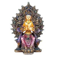 Maitreya Buddha bemalt -- 400 g; 10x7x15 cm
