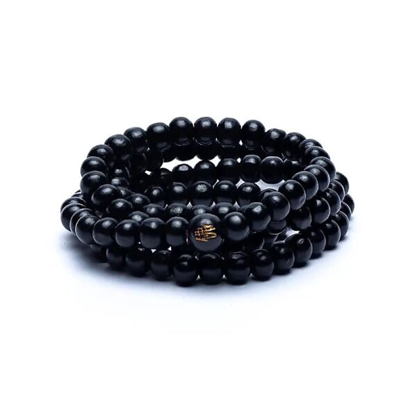 Mala aus Imitat-Ebenholz schwarz elastisch -- 0.5 cm