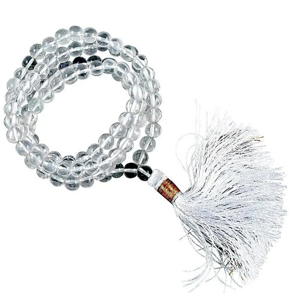 Mala Bergkristall AA Qualität, 108 Perlen +Tasche -- 0.6 cm