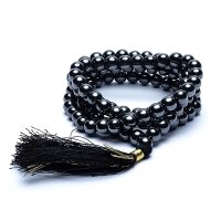 Mala Hematit in AA-Qualität 108 Perlen + Tasche --...