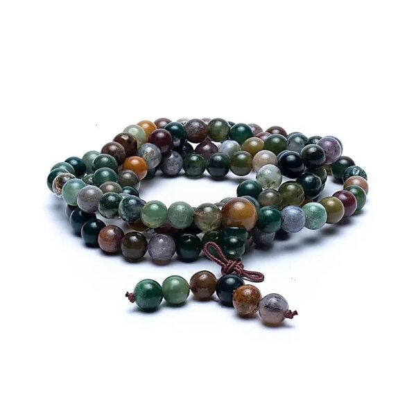 Mala Indischer Achat - elastisch -- 0.6 cm