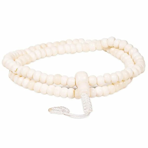 Mala Knochen natur 108 Perlen -- 0,6 cm