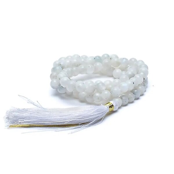 Mala Mondstein in AA-Qualität 108 Perlen + tasche -- 0.6 cm