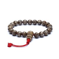 Mala Muschelbein OMPMH graviert 21 Perlen verstellbar --...