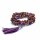 Mala Rudraksha und Amethyst mit violetter Quaste -- 0.5 cm