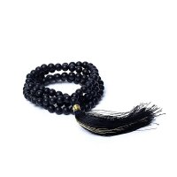 Mala schwarzer Onyx mattiert AA Qualität im Beutel...
