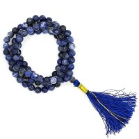 Mala Sodalit AA-Qualität 108 Perlen + Täschchen...
