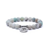 Mala/Armband Amazonit - elastisch mit Ohm -- 0.8 cm