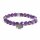 Mala/Armband Amethyst elastisch mit Lotus -- 0.8 cm