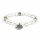 Mala/Armband Bergkristall elastisch mit Om -- 0.8 cm