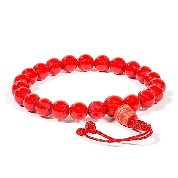 Mala/Armband Koralle 21 Perlen verstellbar -- 0.8 cm